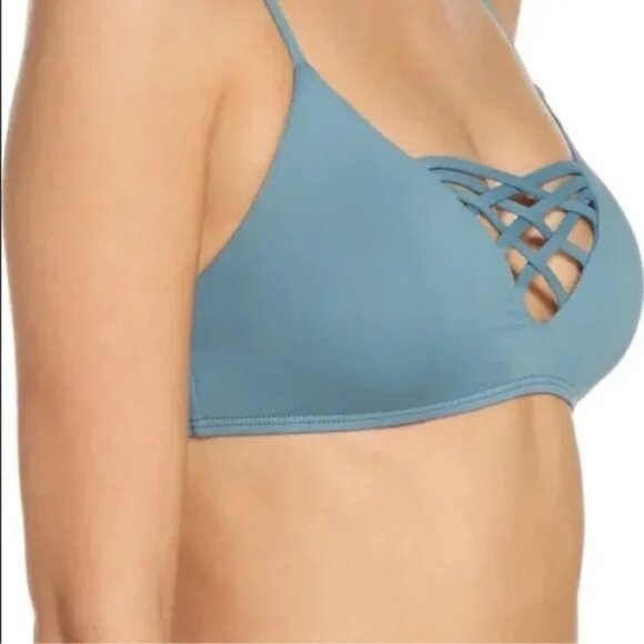 L*Space Jamie Bikini Bralette Swim Top Size L Caged‎ Criss-Cross NWT - Picture 9 of 9